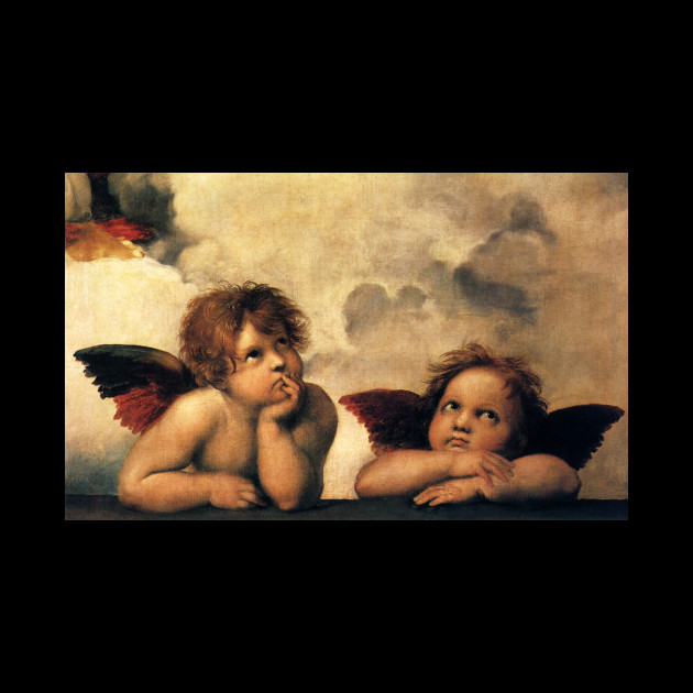 Sistine Madonna Angels by Rapahel - Angels - Phone Case