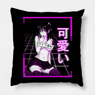 Aesthetic Japanese Girl 22 Pillow