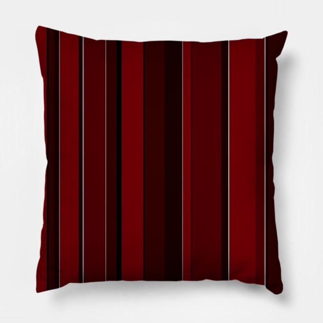 Red stripes vertical Pillow by Playfulfoodie