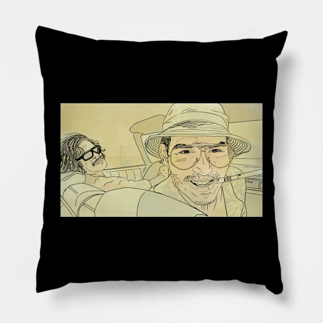 fear and loathing in las vegas Pillow by Sue Cranberry