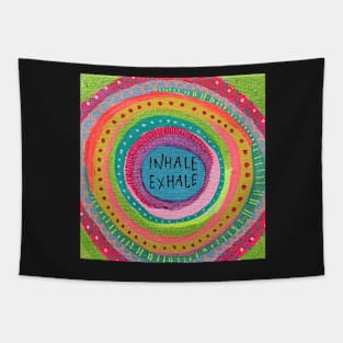 Inhale Exhale Mandala Tapestry