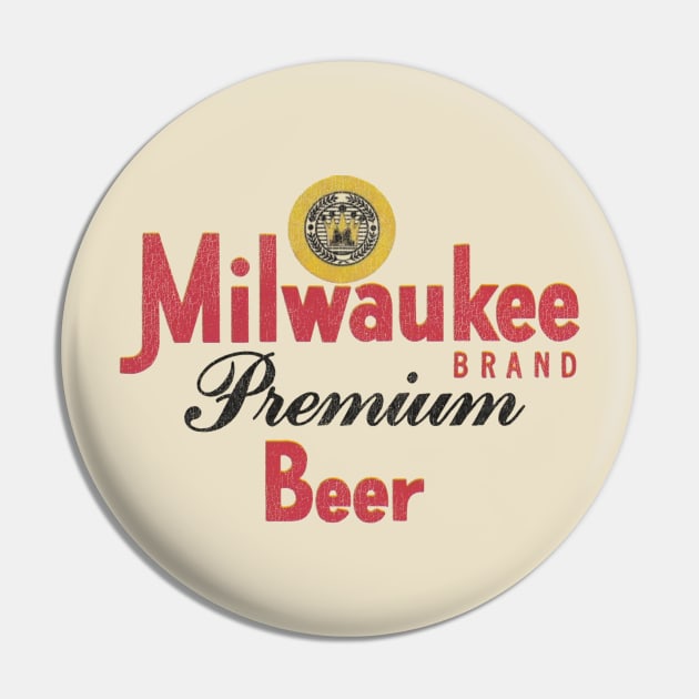 Milwaukee Premium Beer Retro Defunct Wisconsin Breweriana Pin by darklordpug