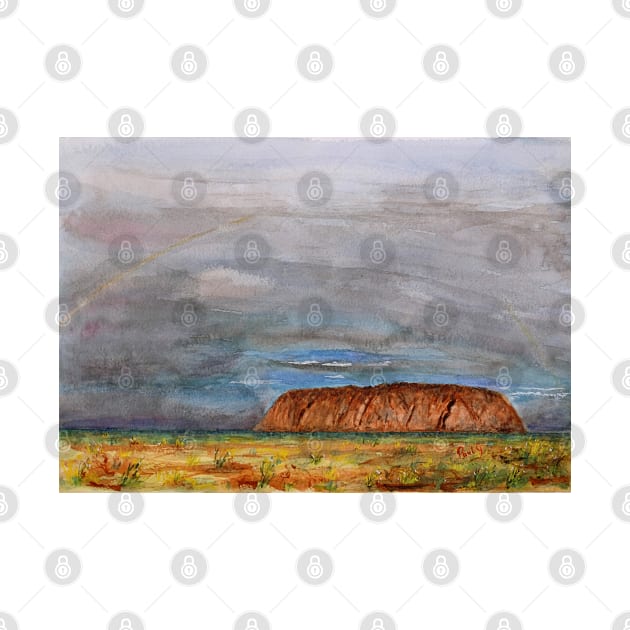 Uluru – Watercolour by pops