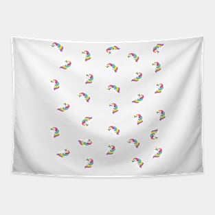 colorful unicorns Tapestry