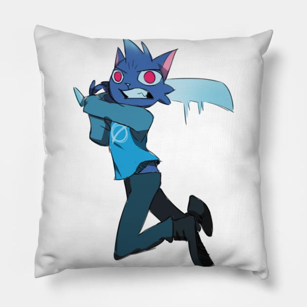 Mae Night in the woods Pillow by annearrt