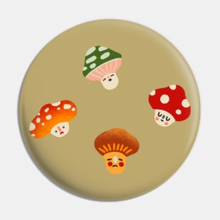 Forest Mushrooms - Sticker Pack -Cottagecore - Goblincore Aesthetic Pin