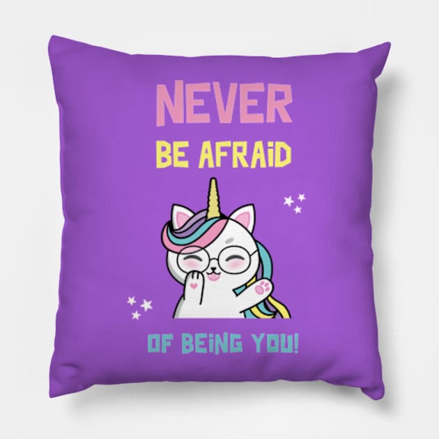 Cute Anime Unicorn Pillow by MedleyDesigns67