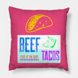 Beef Tacos Design Pillow