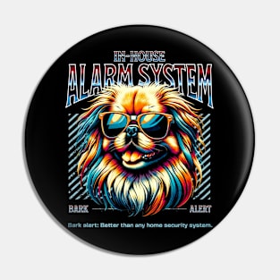 Bark Alert Pekingese Dog Pin