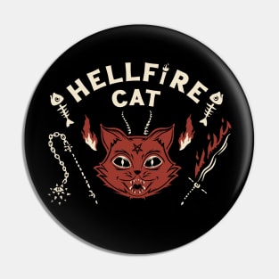 Angry Hellfire cat Pin