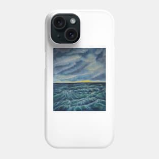 Oil Painting - Restless Sea 18" x 24" Phone Case