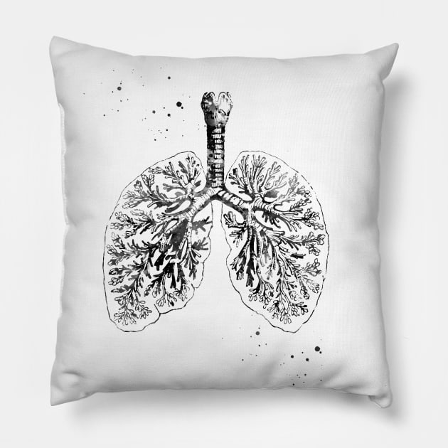 Anatomical Lungs Pillow by erzebeth