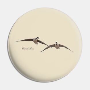 Canada Geese in Flight Pin