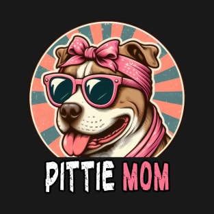 Pittie Mom For Pitbull Dog Lovers T-Shirt