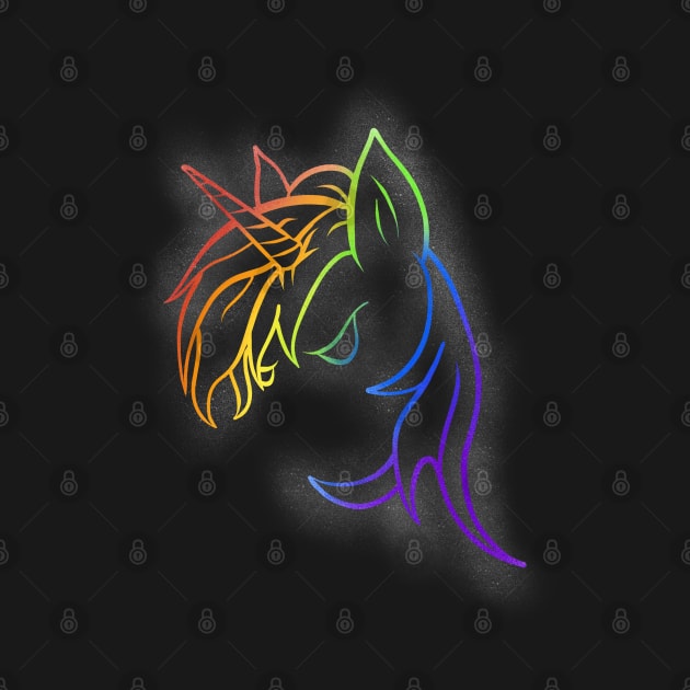 Pride Unicorn Outline by Danispolez_illustrations
