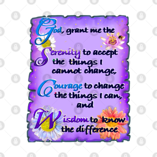 God grant me the serenity Prayer inspirational motivational by Artonmytee