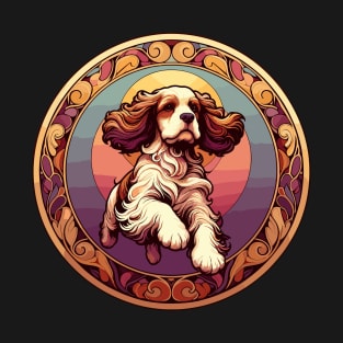 Art Nouveau Cocker Spaniel  - Spaniel Lovers Gift T-Shirt