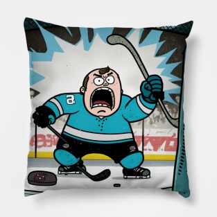 Hockey Player mad at the referee. Pillow