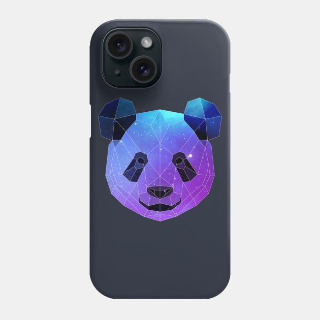 Galaxy Panda Geometric Animal Phone Case by Jay Diloy