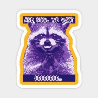 Evil Raccoon Plotting Something Magnet