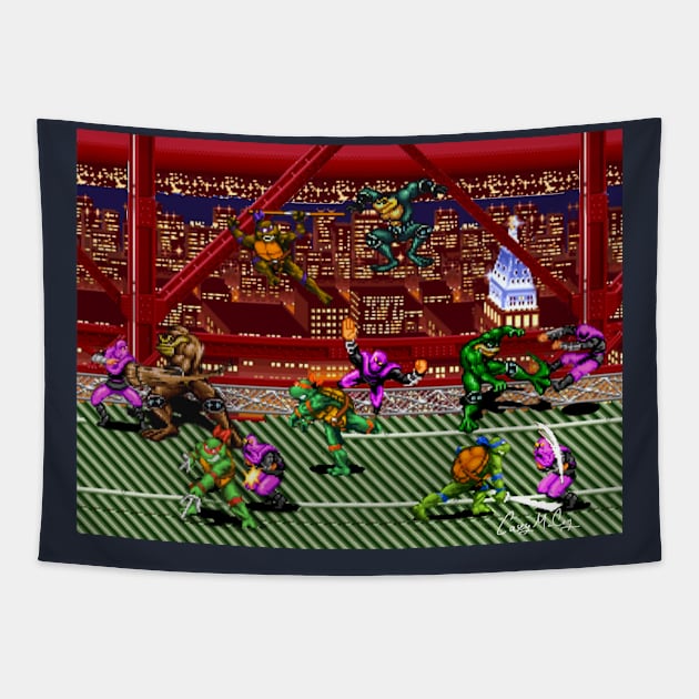 TMNT Battletoads Crossover with my signature Tapestry by Casey McCoy ARTS 