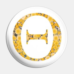 Theta Sorority Sunflower Sticker Pin