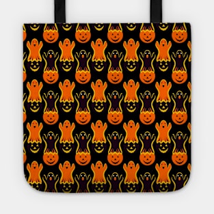 Halloween Ghost Pumpkin Pattern mask Tote