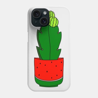 Cute Cactus Design #186: Cute Hybrid Cactus In Watermelon Pot Phone Case