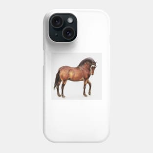 Welsh stallion in colored pencil Phone Case