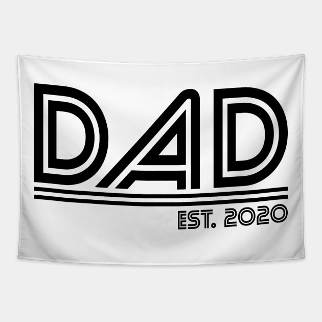 DAD EST. 2020 - B Tapestry by ruben vector designs