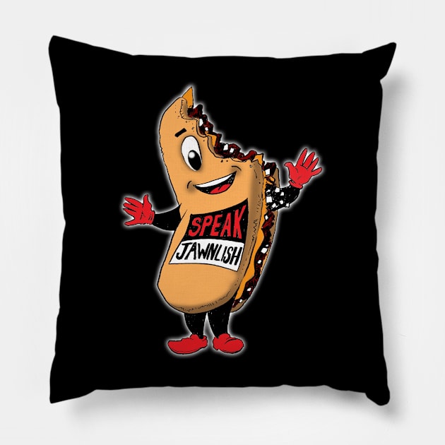 cheesesteak mascot Pillow by bobdix