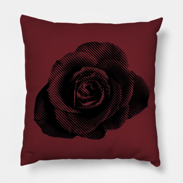 Flower Power Black Pillow by NorthOfLongIsland