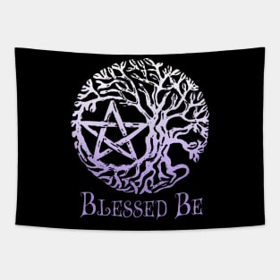 Wiccan & Pagan Sacred Gifts Nature Twigs Pentacle Tree of Life Blessed Be Tapestry