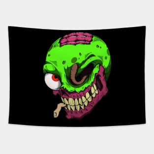 Zombie skull Tapestry