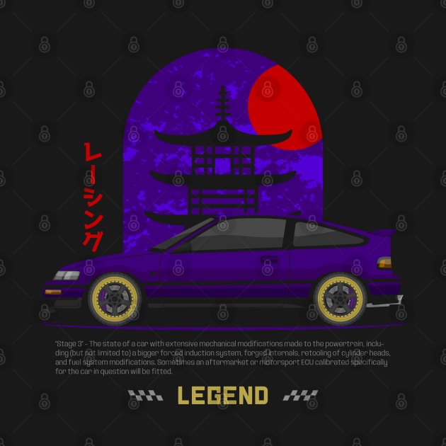 Midnight Racer Purple CRX JDM by GoldenTuners