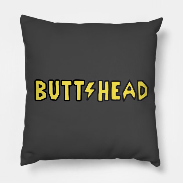 BUTTHEAD Band Shirt Typography Pillow by darklordpug
