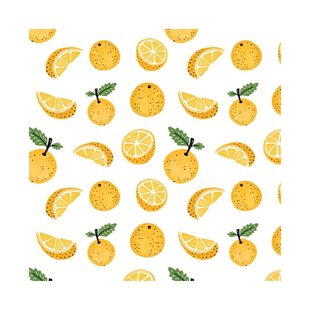 Lemon citrus fresh pattern by bigmomentsdesign