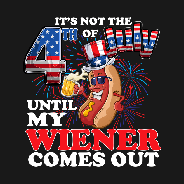 4th of July Hot Dog Wiener Comes Out Adult Humor by peskyrubeus
