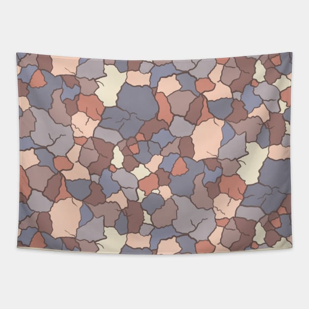 Pastel Earthy Shapes Tapestry by Carolina Díaz