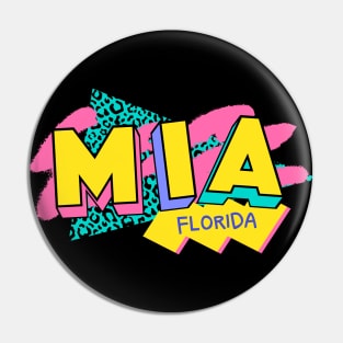 Miami, Florida Retro 90s Logo Pin