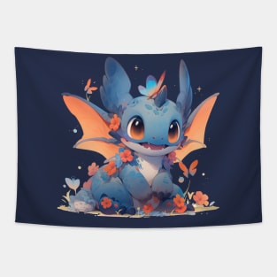 Ute little stitch dragon Tapestry