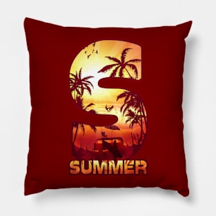 S for Summer Pillow