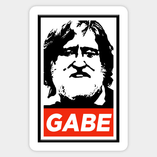 Gaben Newell Pointing | Sticker