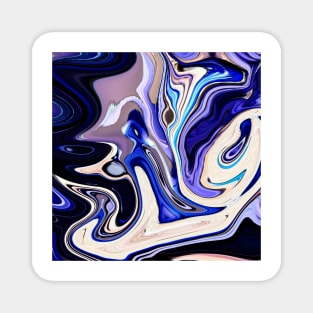 Abstract marble painting Art blue Magnet