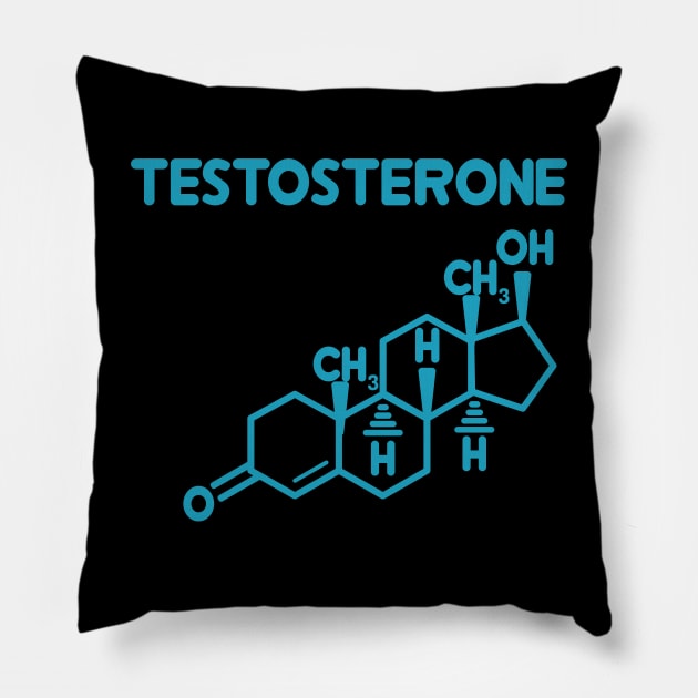 testosterone(chemical composition) Pillow by remerasnerds