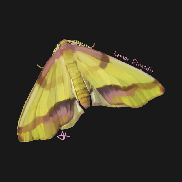 Lemony Lemon Plagodis Moth by John Himmelman