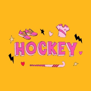 Hockey Text  beautiful pattern T-Shirt