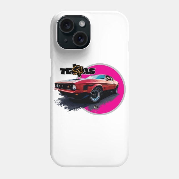 Texas Style Mustang Mach 1 Magenta Phone Case by CamcoGraphics