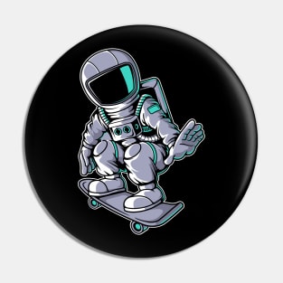 Astronaut Skater Pin