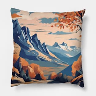 mountain range nature loving art Pillow